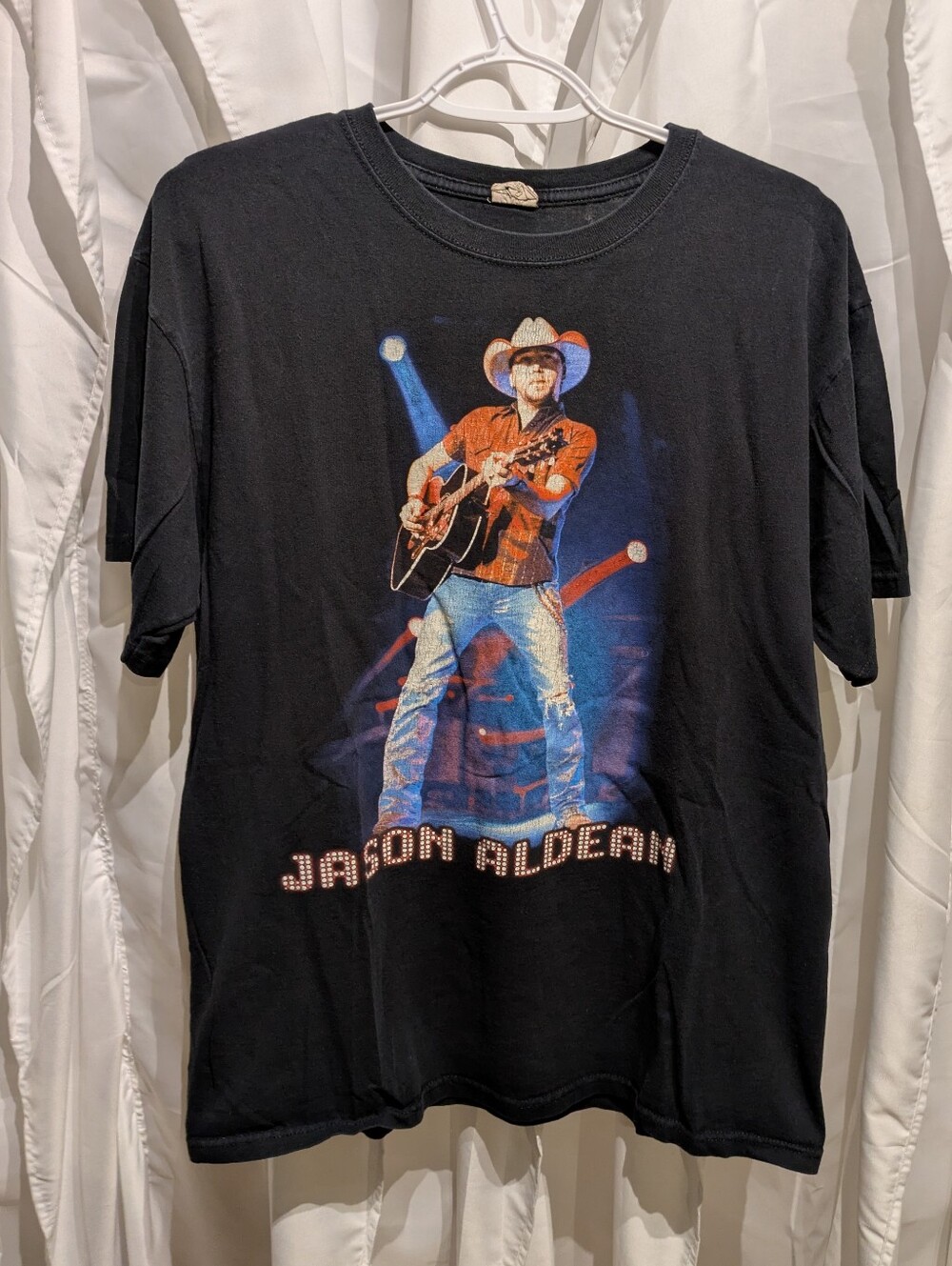 15 Jason Aldean Live 2010 Concert Tour Graphic T-Shirt Black Size Large